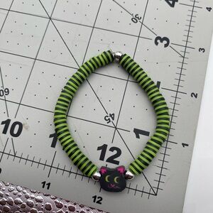 Green and Black Cat Bracelet for Kids